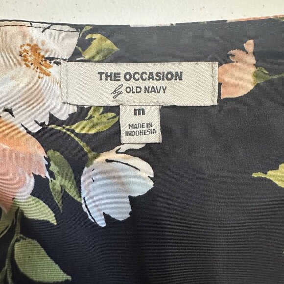 Old Navy The Occasion Cropped Tube Top Womens M Black Floral Coquette Soft Girl - Picture 3 of 8